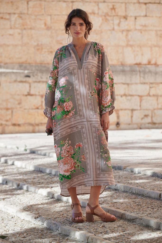 greige Neon Rose Beige Raglan Dress - One Hundred Stars