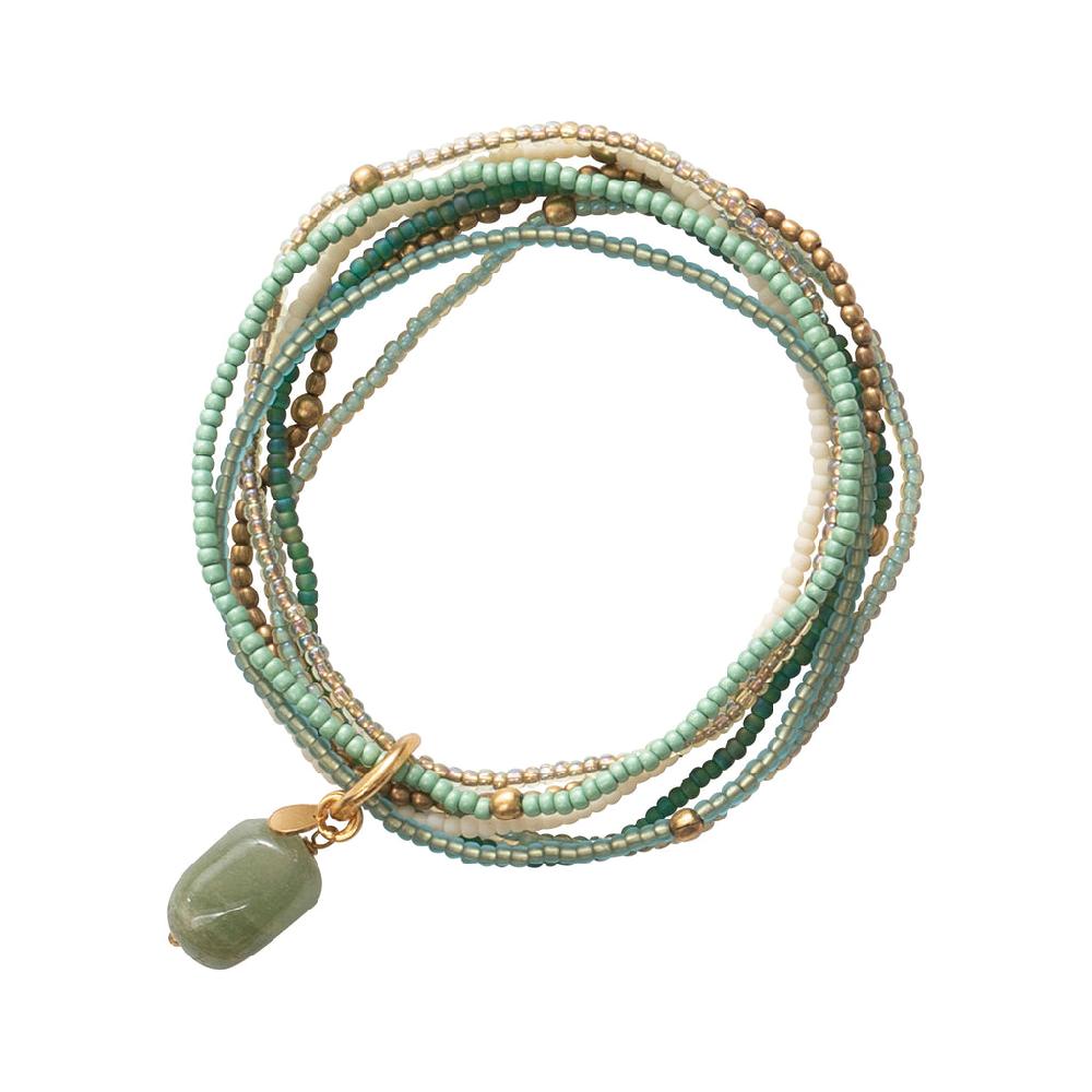 Greige Nirmala Aventurine Gold Bracelet - A Beautiful Story