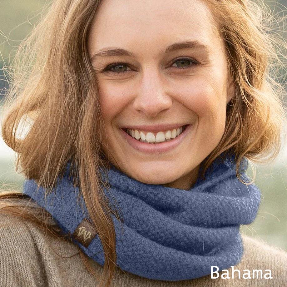 Greige Noble Wilde Possum Merino Moss Stitch Neck Warmer