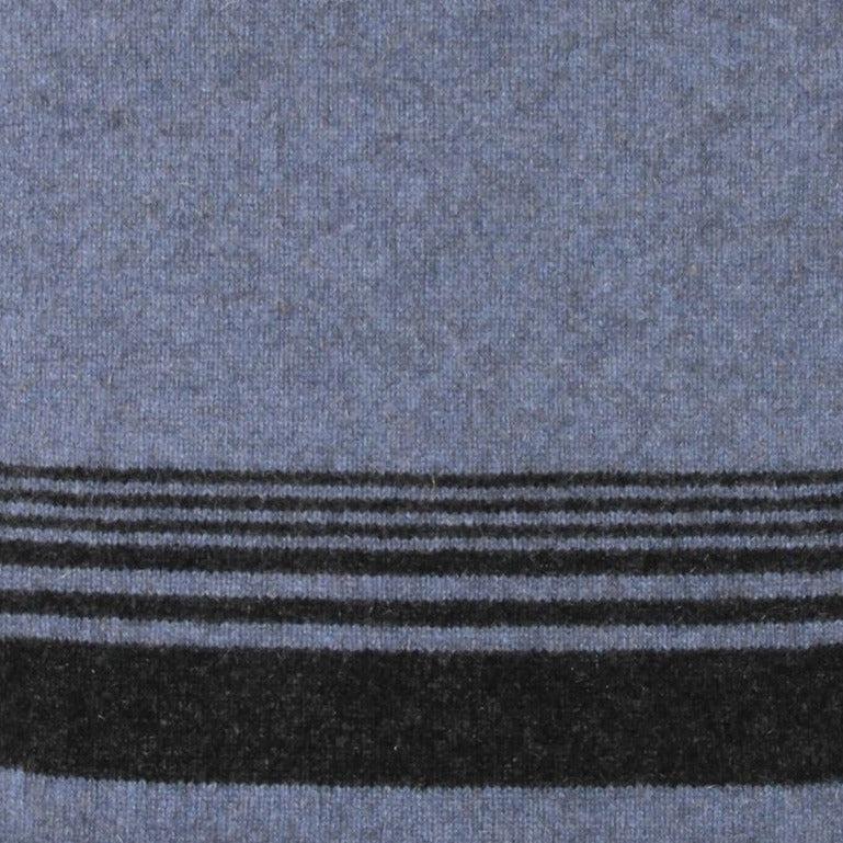 Greige Noble Wilde Stripe Poncho - Charcoal Or Bahama