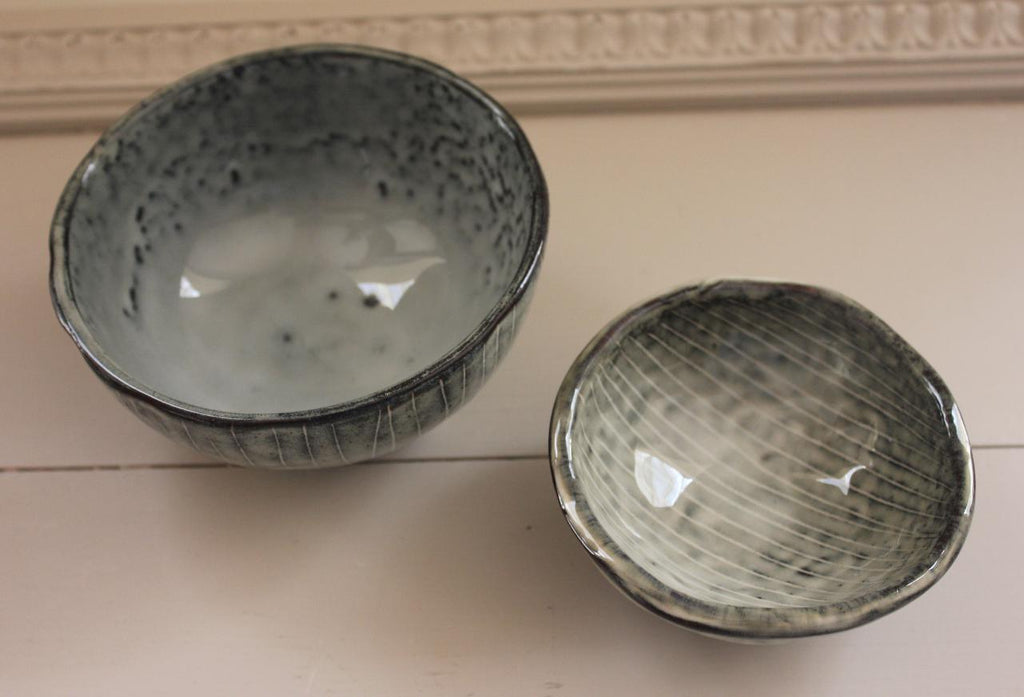 Greige Nordic Sea Ceramic Bowls By Broste Copenhagen - Tiny & Small