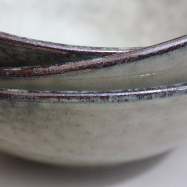 greige Nordic Sea Ceramic Bowls & Oval Platter by Broste Copenhagen