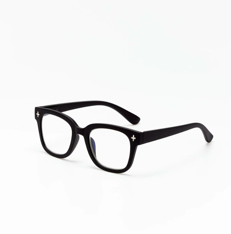Greige Okkia Reading And Blue Light Glasses - Giovanni - Black