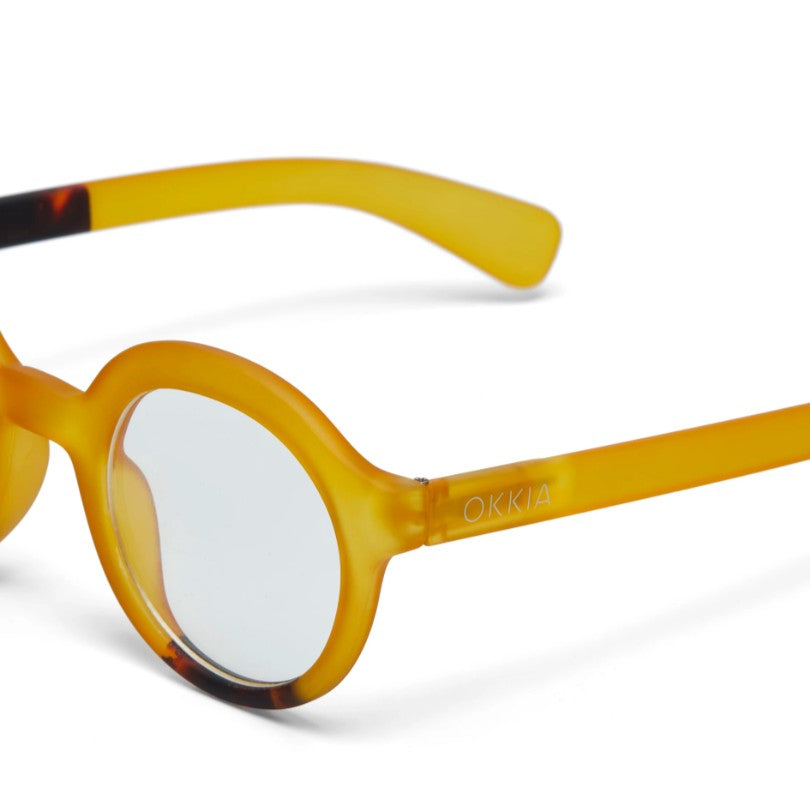 Greige Okkia Reading And Blue Light Glasses - Lauro - Yellow