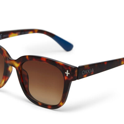 Greige Okkia Sunglasses - Giovanni - Havana/Blue - Brown Gradient Lens