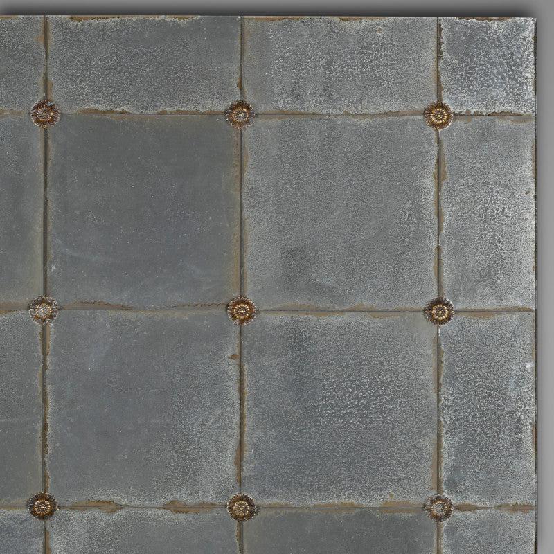 Greige Parisian Cafe Mirror - Oxidised Antiqued Finish - 100x125cm