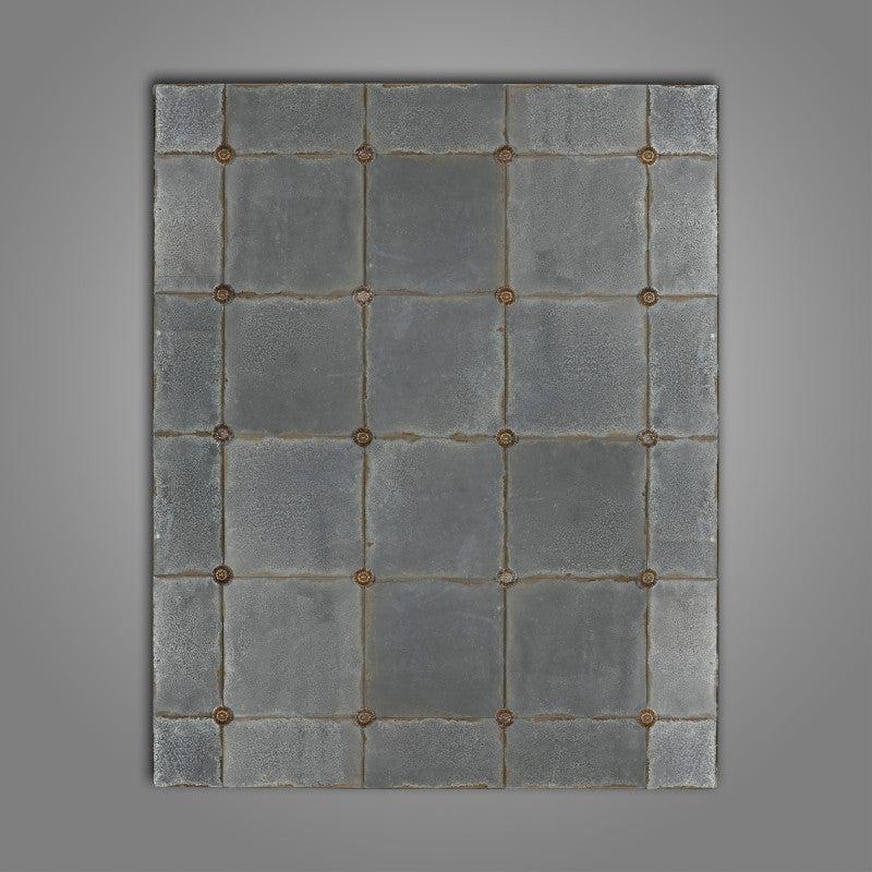 Greige Parisian Cafe Mirror - Oxidised Antiqued Finish - 100x125cm