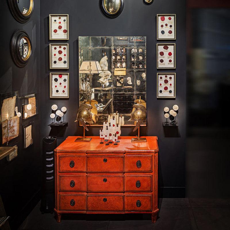 Greige Parisian Cafe Mirror - Oxidised Antiqued Finish - 90x120cm