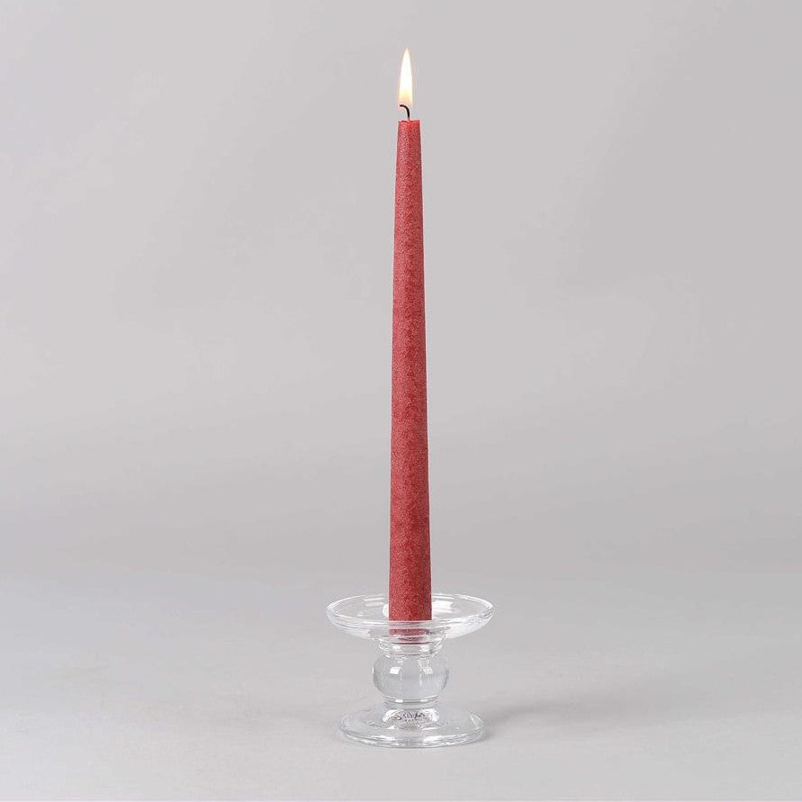 Greige Phoebe Glass Candle Holder For Pillar Or Dinner Candle