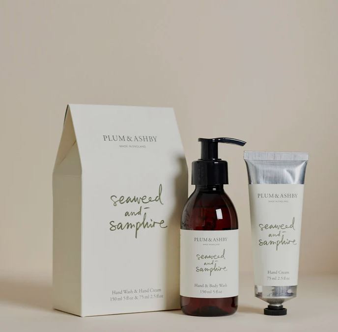 greige Plum & Ashby Hand Wash & Hand Cream - Seaweed & Samphire Fragrance