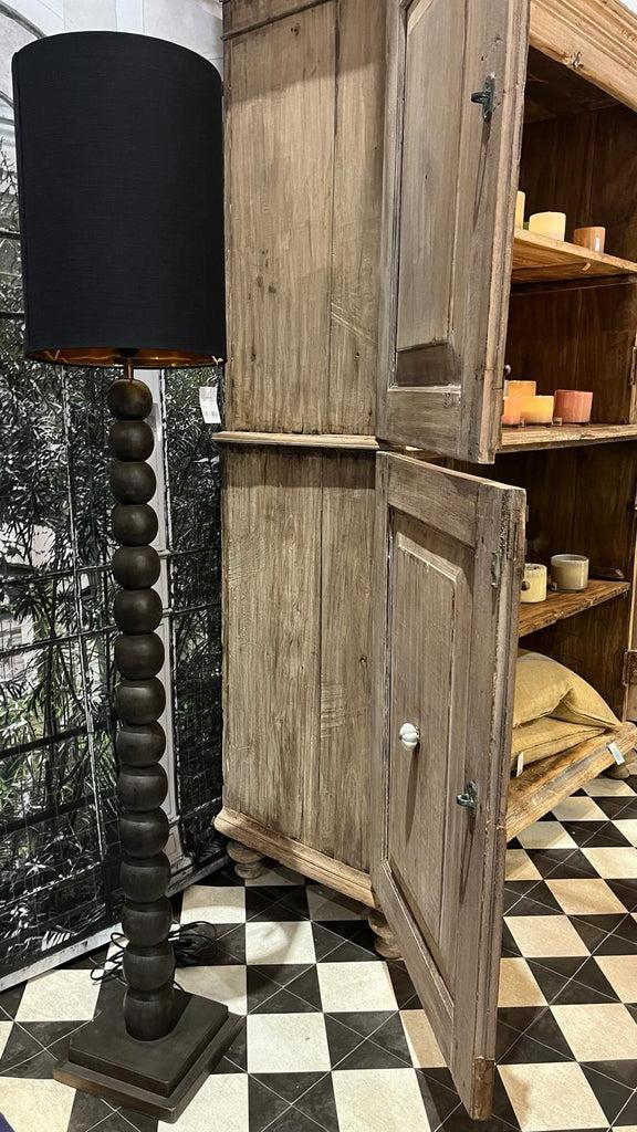 greige Preston Black Wooden Floor Lamp - Olsson Jensen