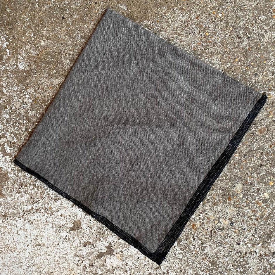 Greige Pure Linen Napkin With Contrast Oversewn Edge - Various Colours