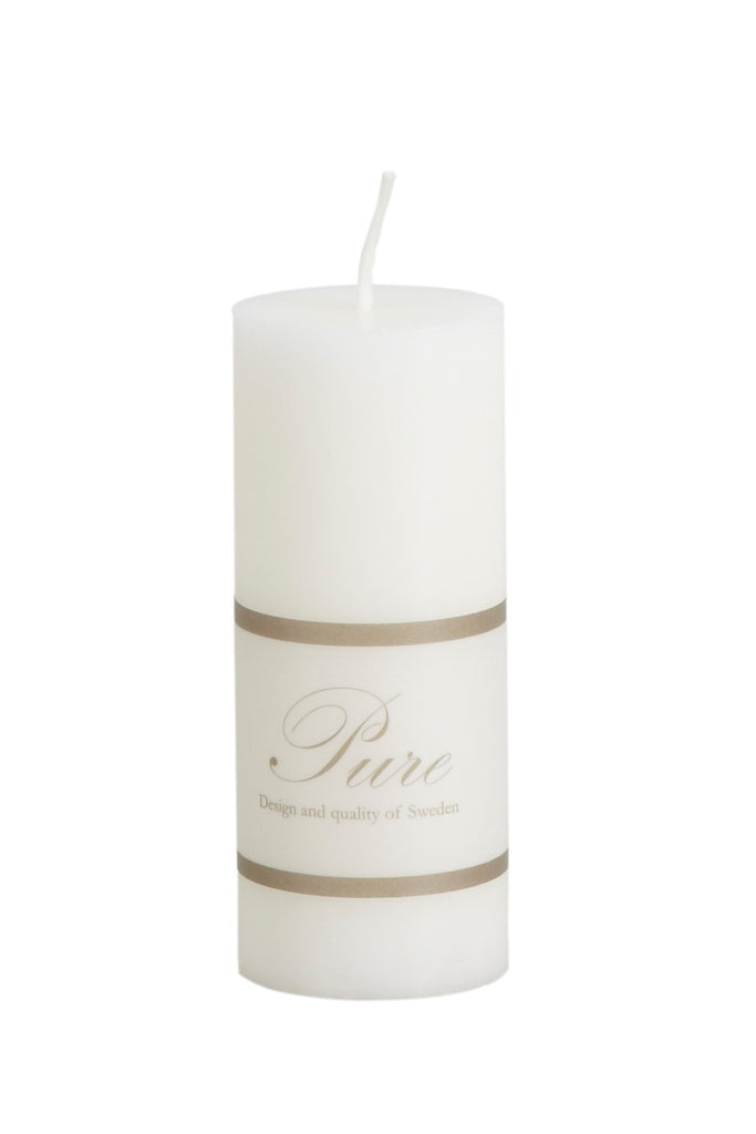 Greige Pure Stearin Pillar Candles - White - 40mm Diameter