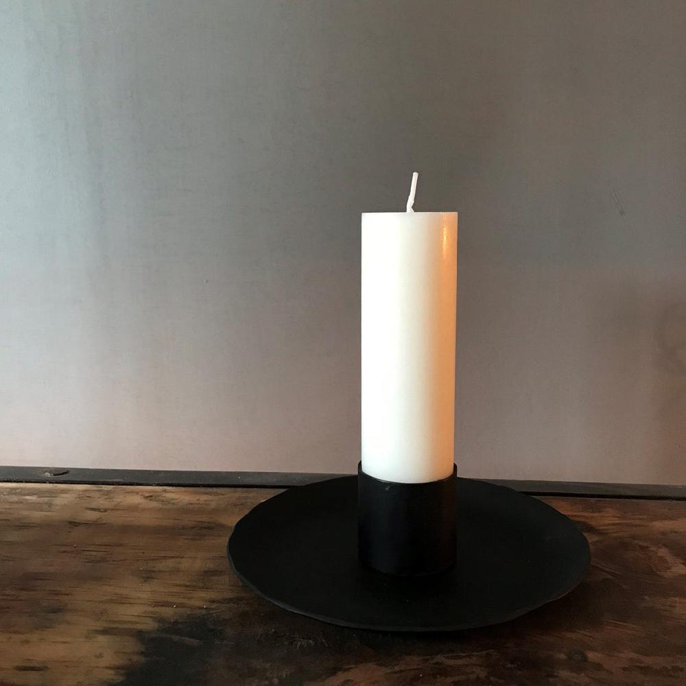 greige Pure Stearin Pillar Candles - White - 40mm Diameter