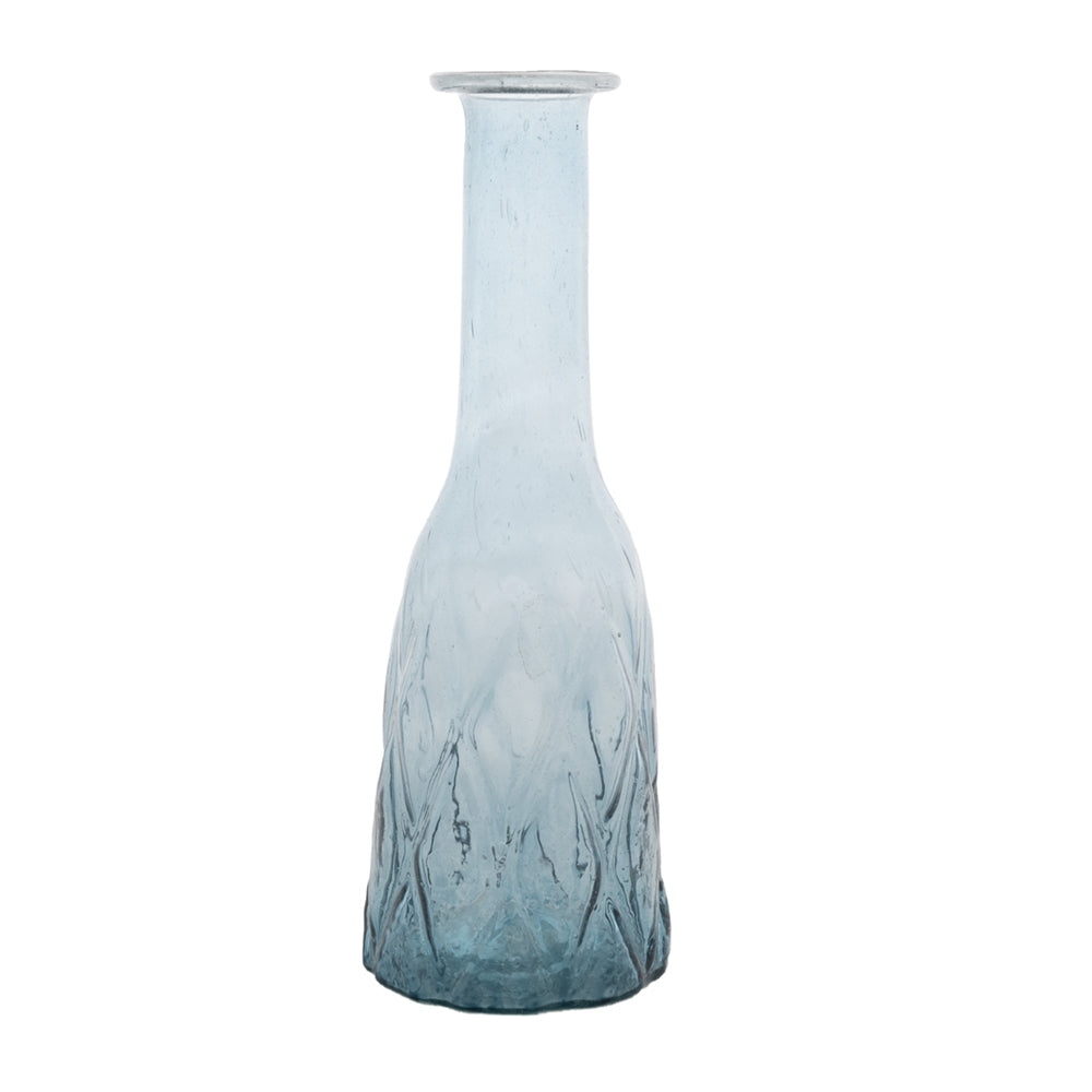 Greige Recycled Glass Bud Vase - H 18cm - Dusty Green Dusty Blue Or Dusty Pink