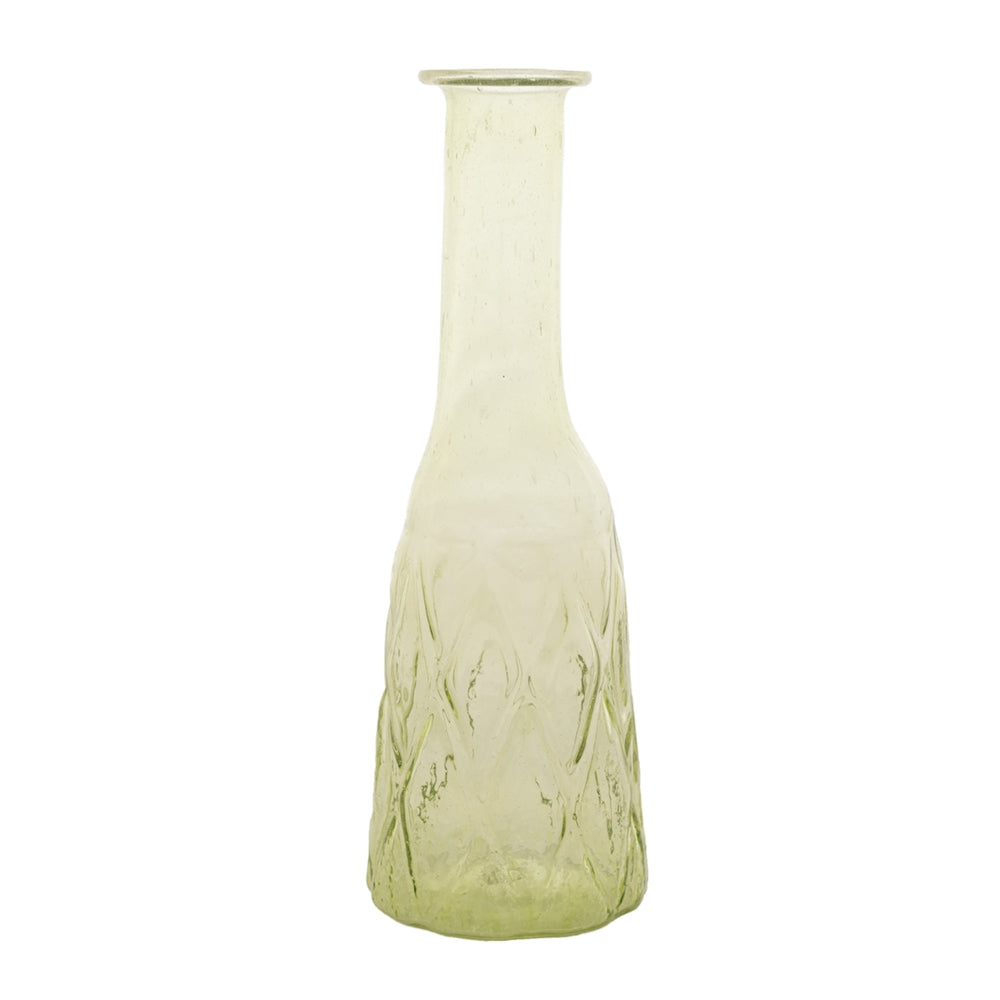 greige Recycled Glass Bud Vase - H 18cm - Dusty Green Dusty Blue or Dusty Pink