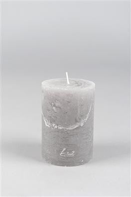 Greige Rustic Pillar Candle - Mouse Grey - Various Sizes
