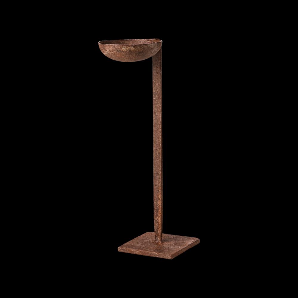 Greige Rusty Iron Tealight Stand - Three Size Options