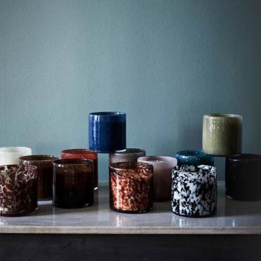 greige Scented Soy Candle in Glass Pot - Various Fragrances