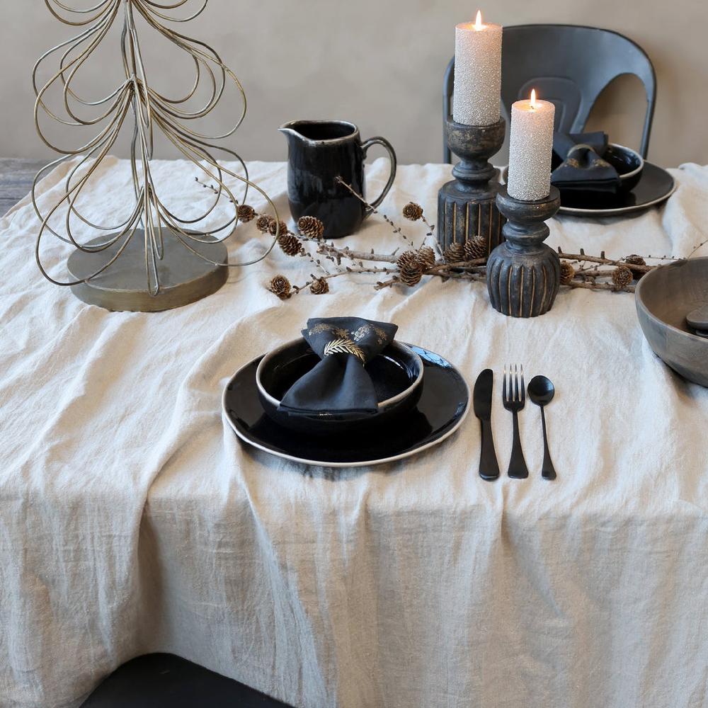 Greige Set Of Four Fine Leaf Napkin Rings - Antique Brass