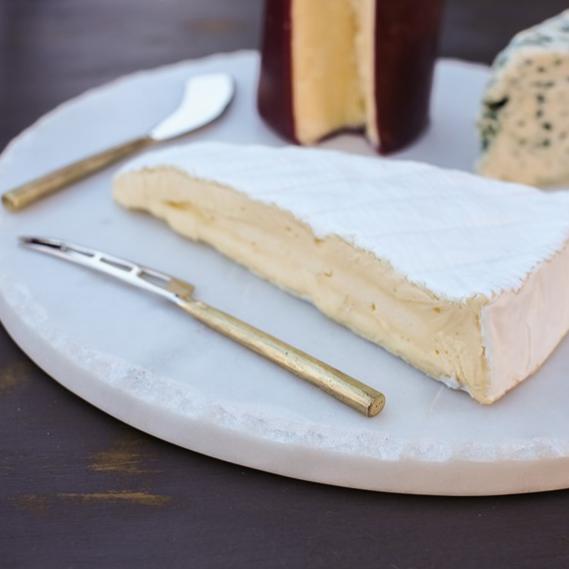 Greige Set Of Four Hand-Forged Cheese Knives - Brushed Gold Finish