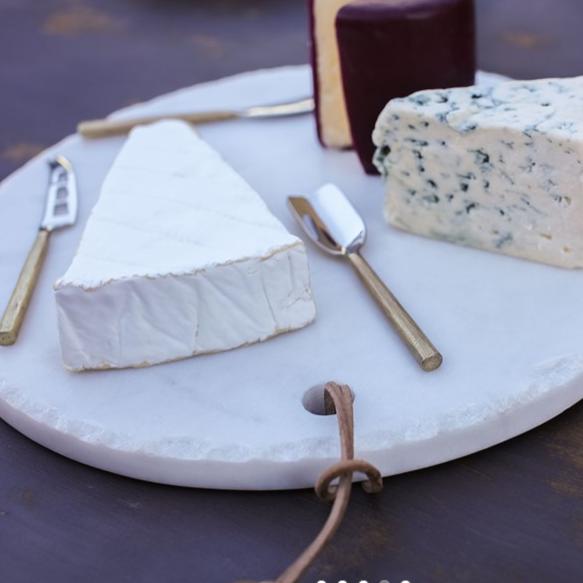 Greige Set Of Four Hand-Forged Cheese Knives - Brushed Gold Finish