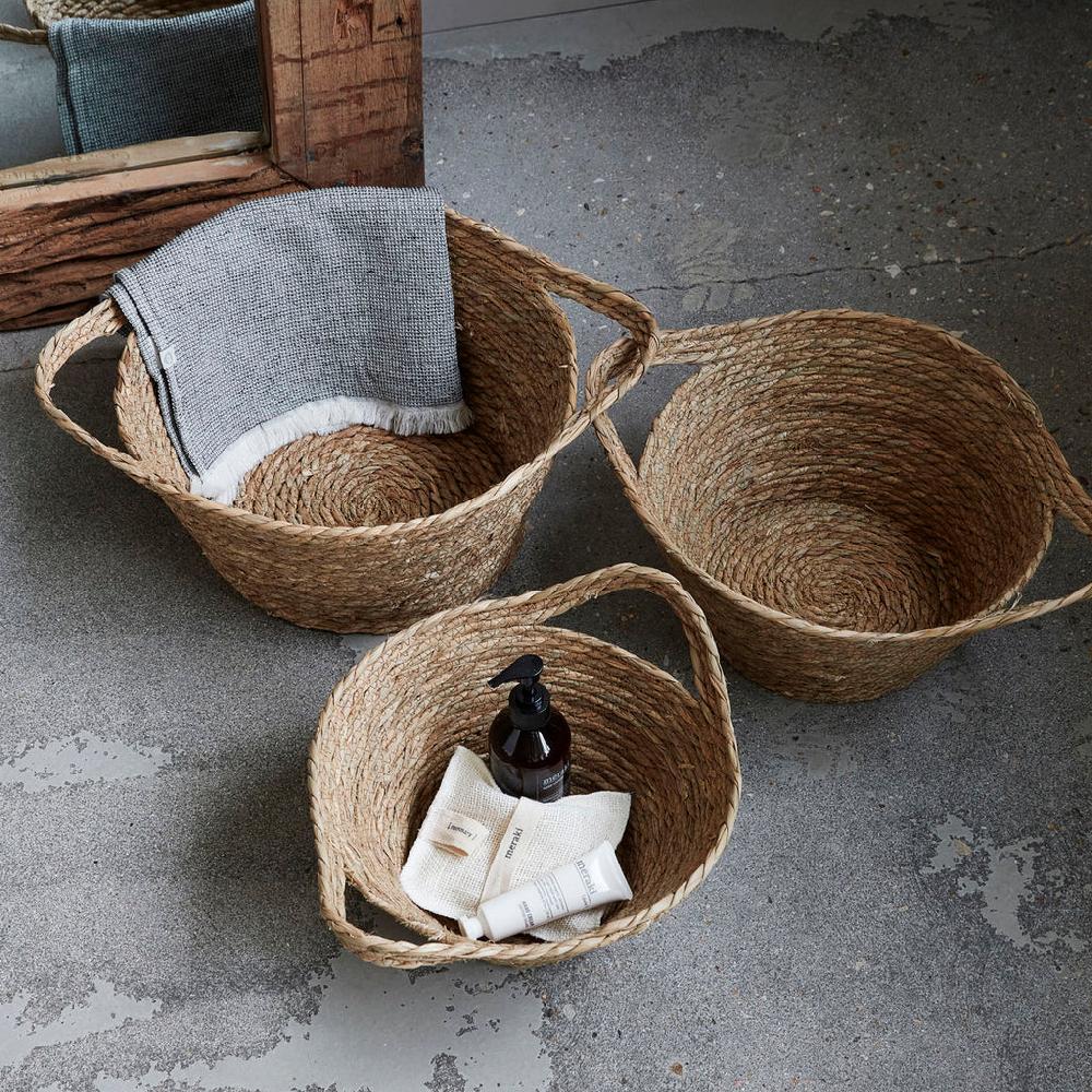 greige Set of Three Natural Baskets - Jat - House Doctor