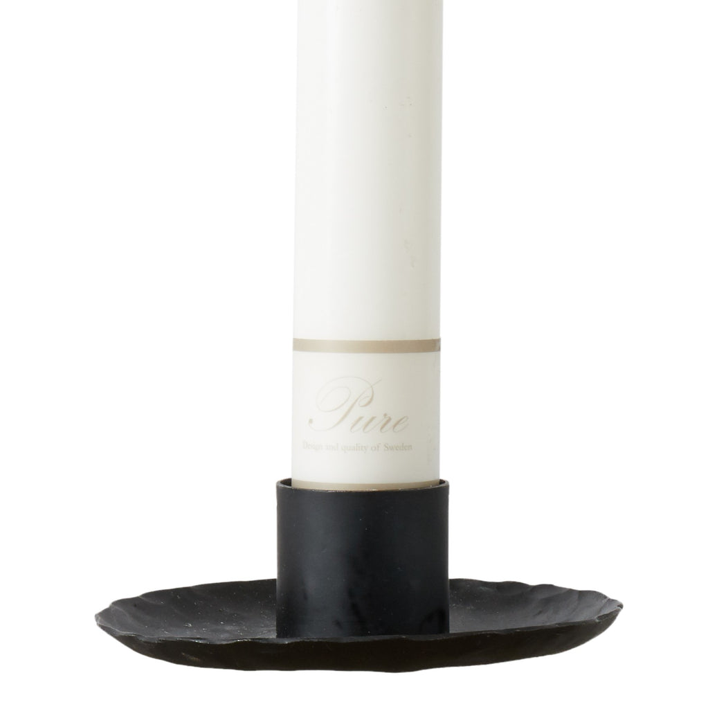 Greige Simple Black Hand-Forged Iron Candleholder For 40mm Diameter Candle
