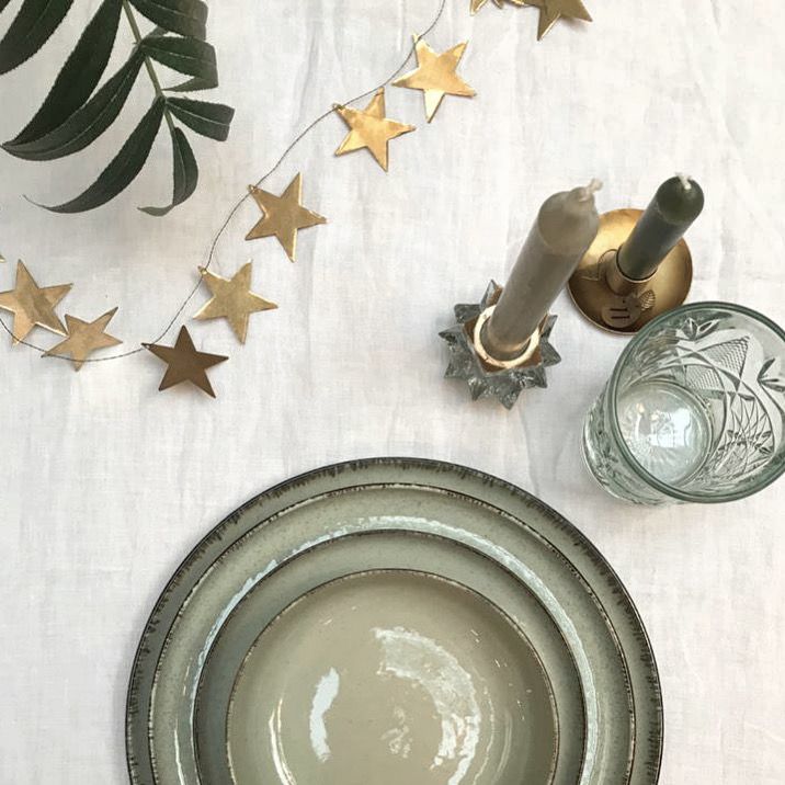 Greige Simple Brass Candle Holder For Dinner Candle