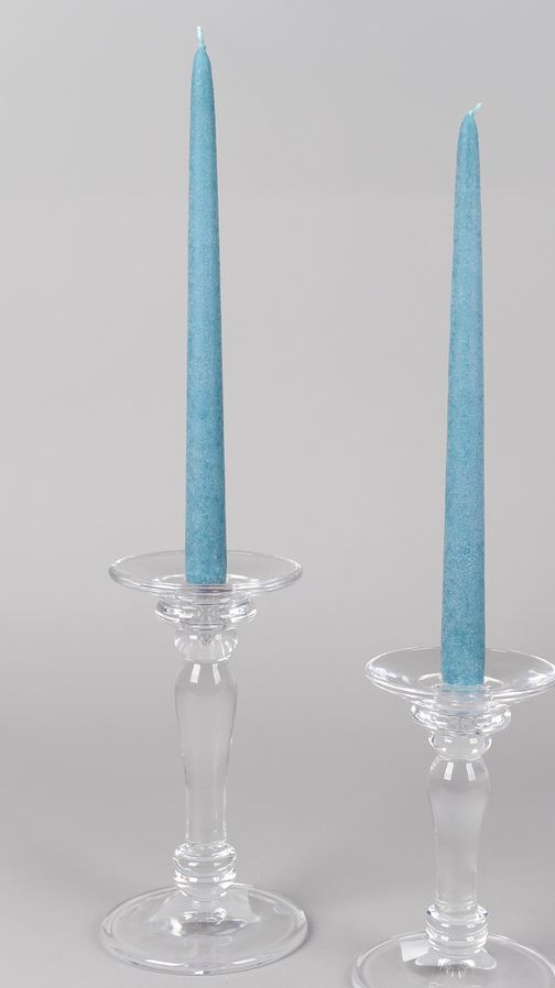 greige Simple Glass Candlesticks for Dinner or Pillar Candle