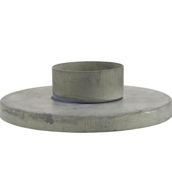 Greige Simple Rustic Zinc Candleholder For 3.8cm Diameter Candle Or Tealight