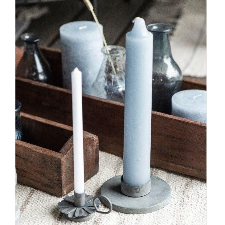 greige Simple Rustic Zinc Candleholder for 3.8cm Diameter Candle or Tealight