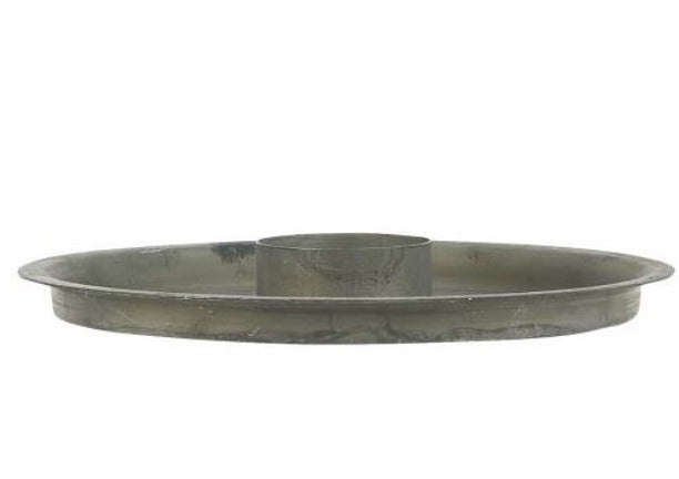 Greige Simple Zinc Holder For 3.8cm Diameter Candle