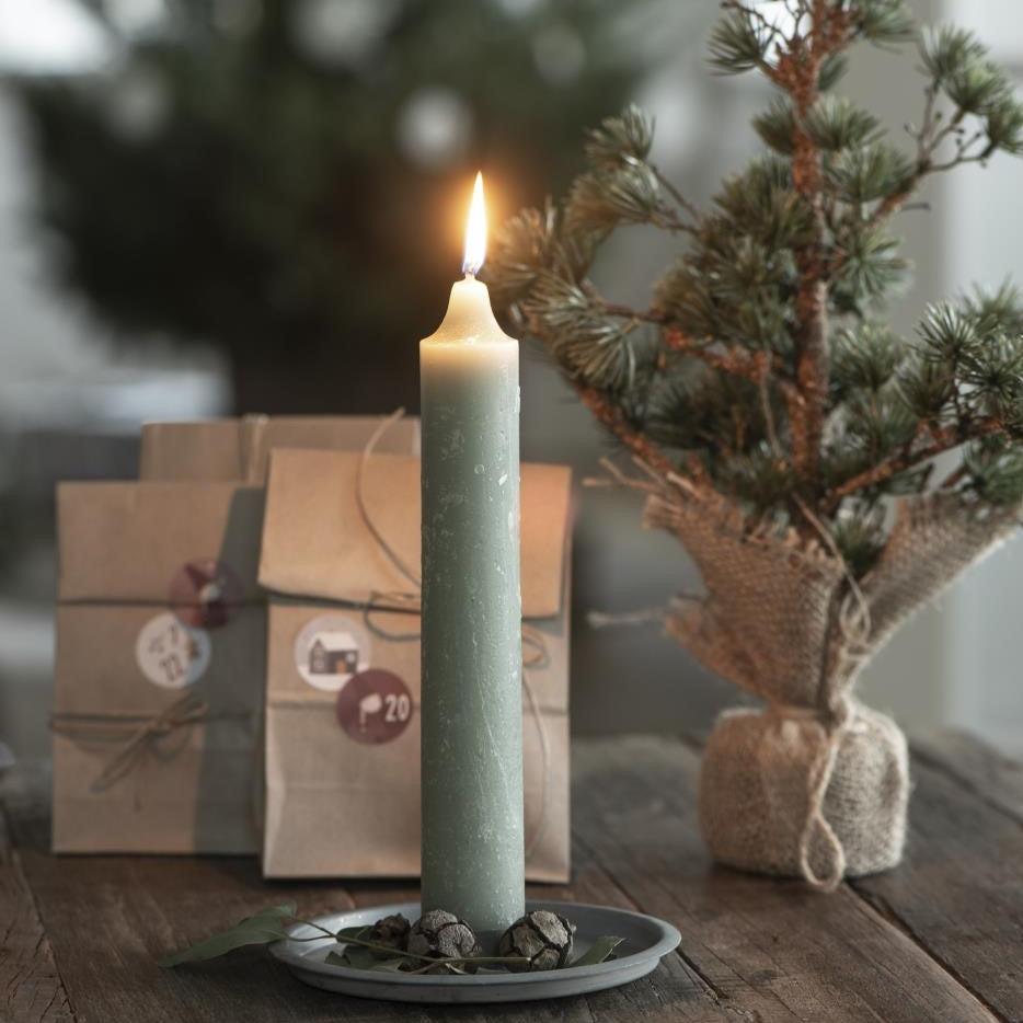 greige Simple Zinc Holder for 3.8cm Diameter Candle