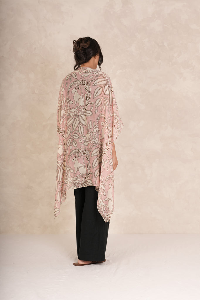 Greige Sphinx Plaster Pink Throwover - One Hundred Stars