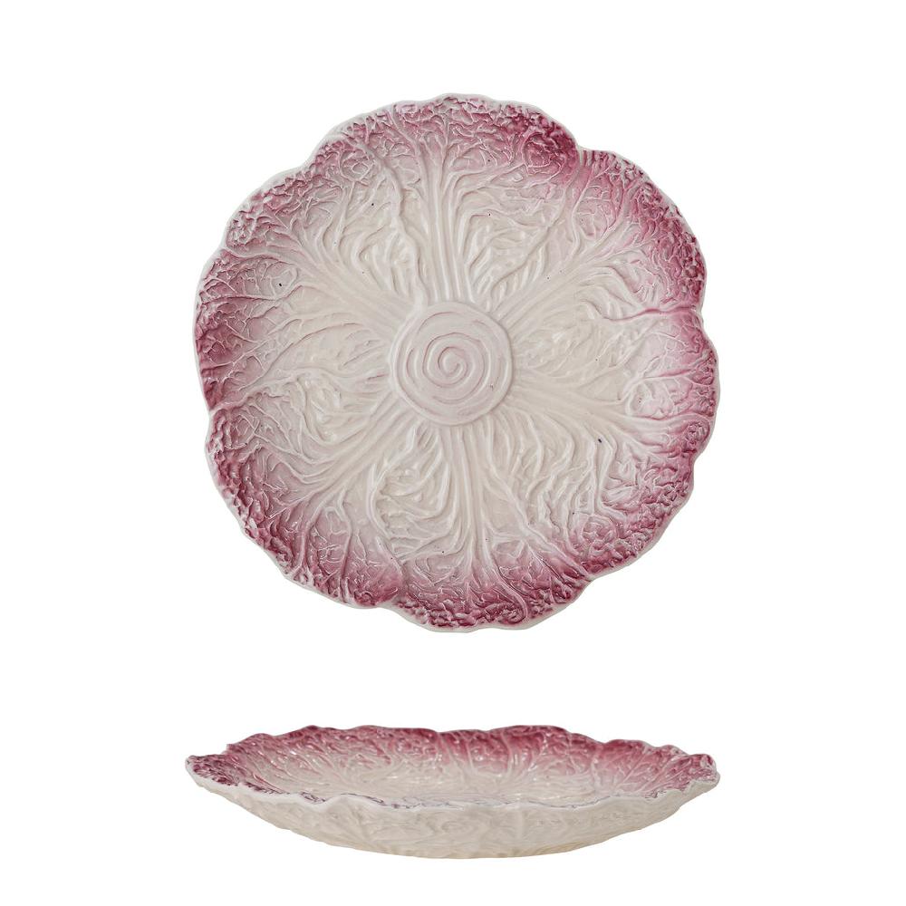 greige Stoneware Veggie Series - Purple Lettuce Plate