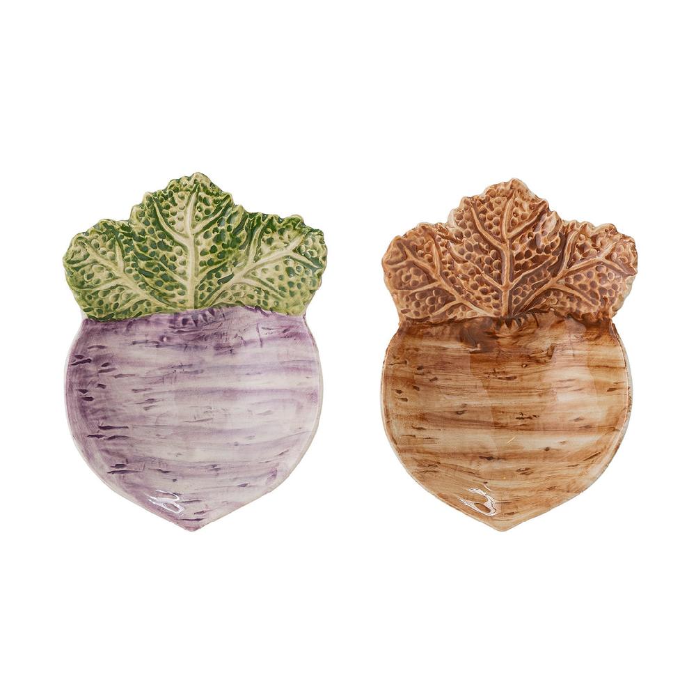Greige Stoneware Veggie Series - Set Of Two Mini Beetroot Bowls