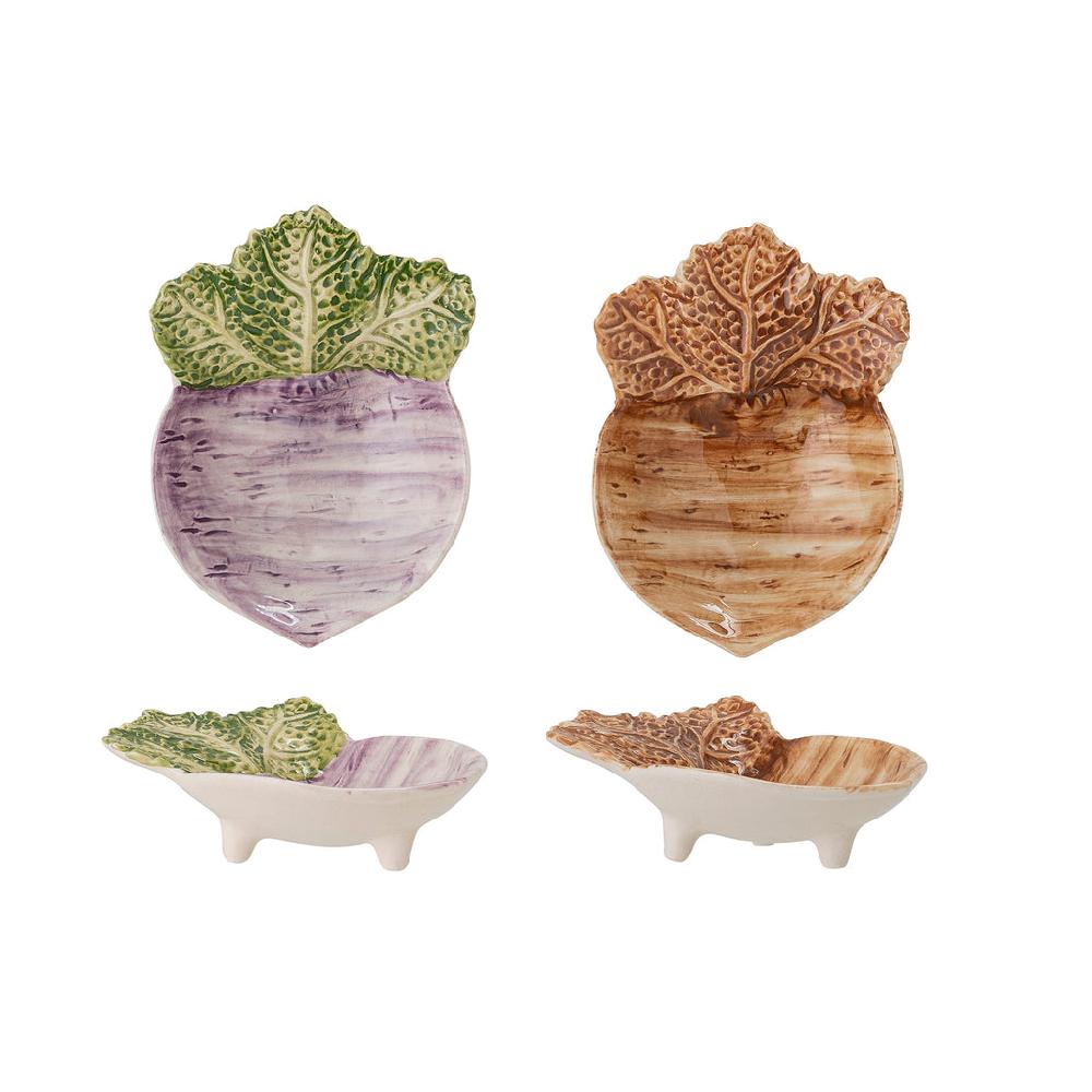 greige Stoneware Veggie Series - Set of Two Mini Beetroot Bowls
