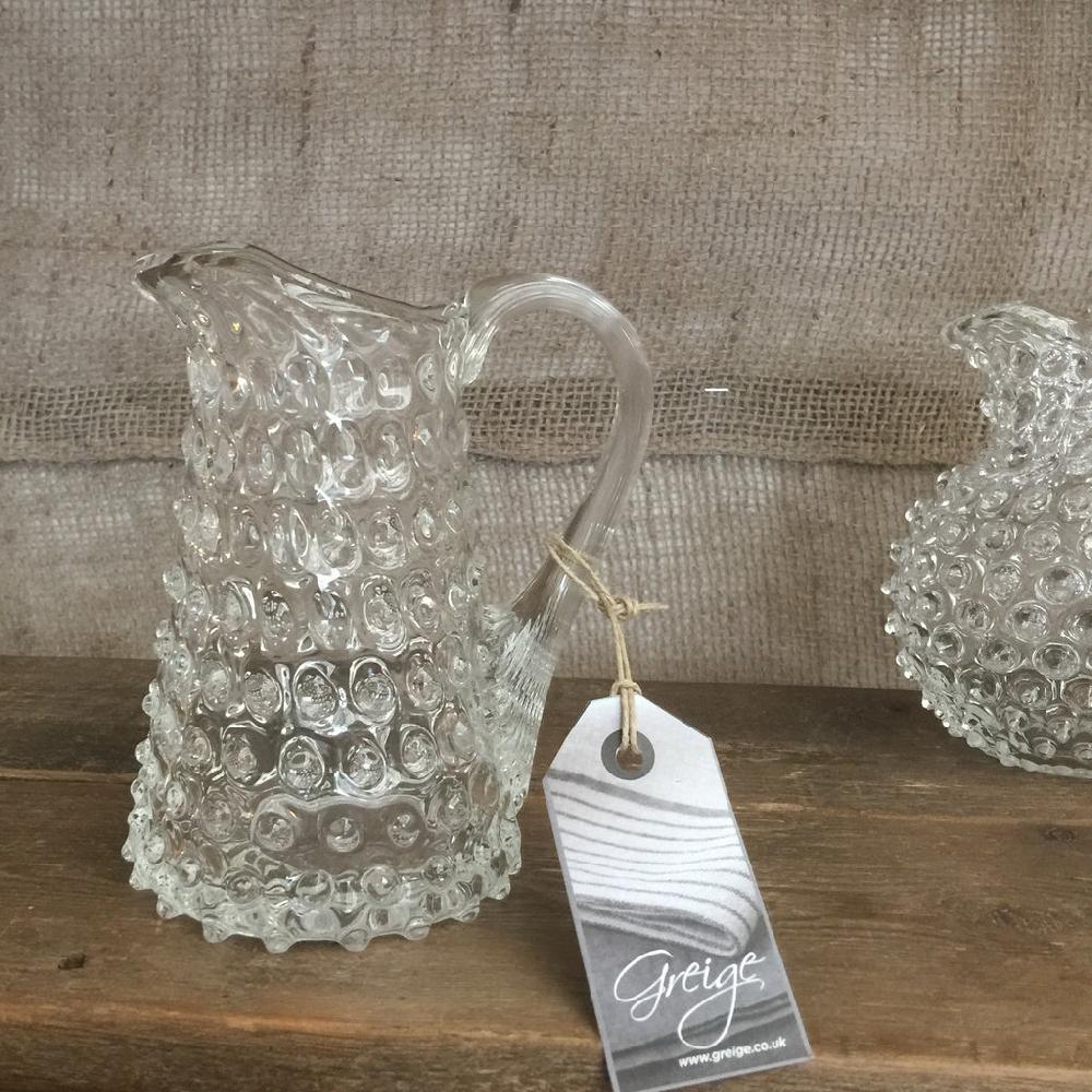 greige Straight-Sided Hobnail Jug - Small 350ml - Various Colours