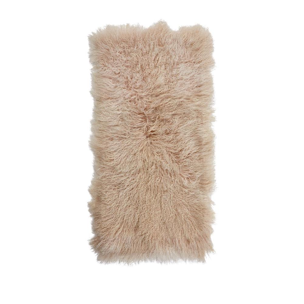 Greige Stunning Tibetan Sheepskin Rug Or Throw - Arctic Sunrise