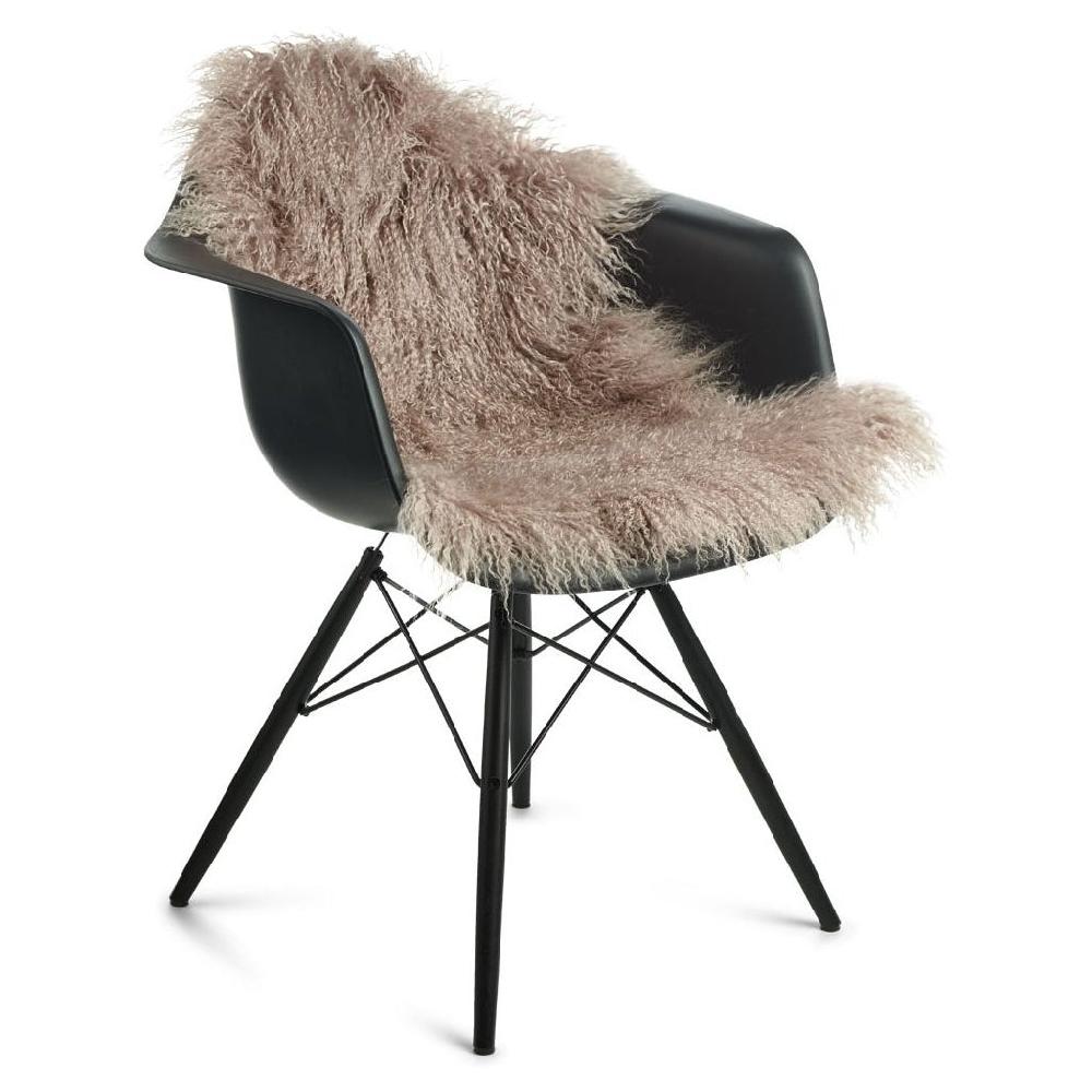 greige Stunning Tibetan Sheepskin Rug or Throw - Dove