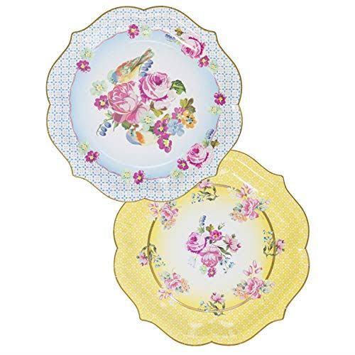 greige Talking Tables Truly Scrumptious Paper Serving Plates