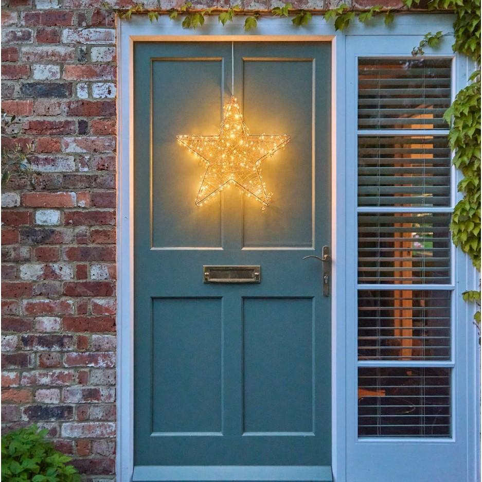 Greige Twinkling Copper Star LED Light Decoration - Large