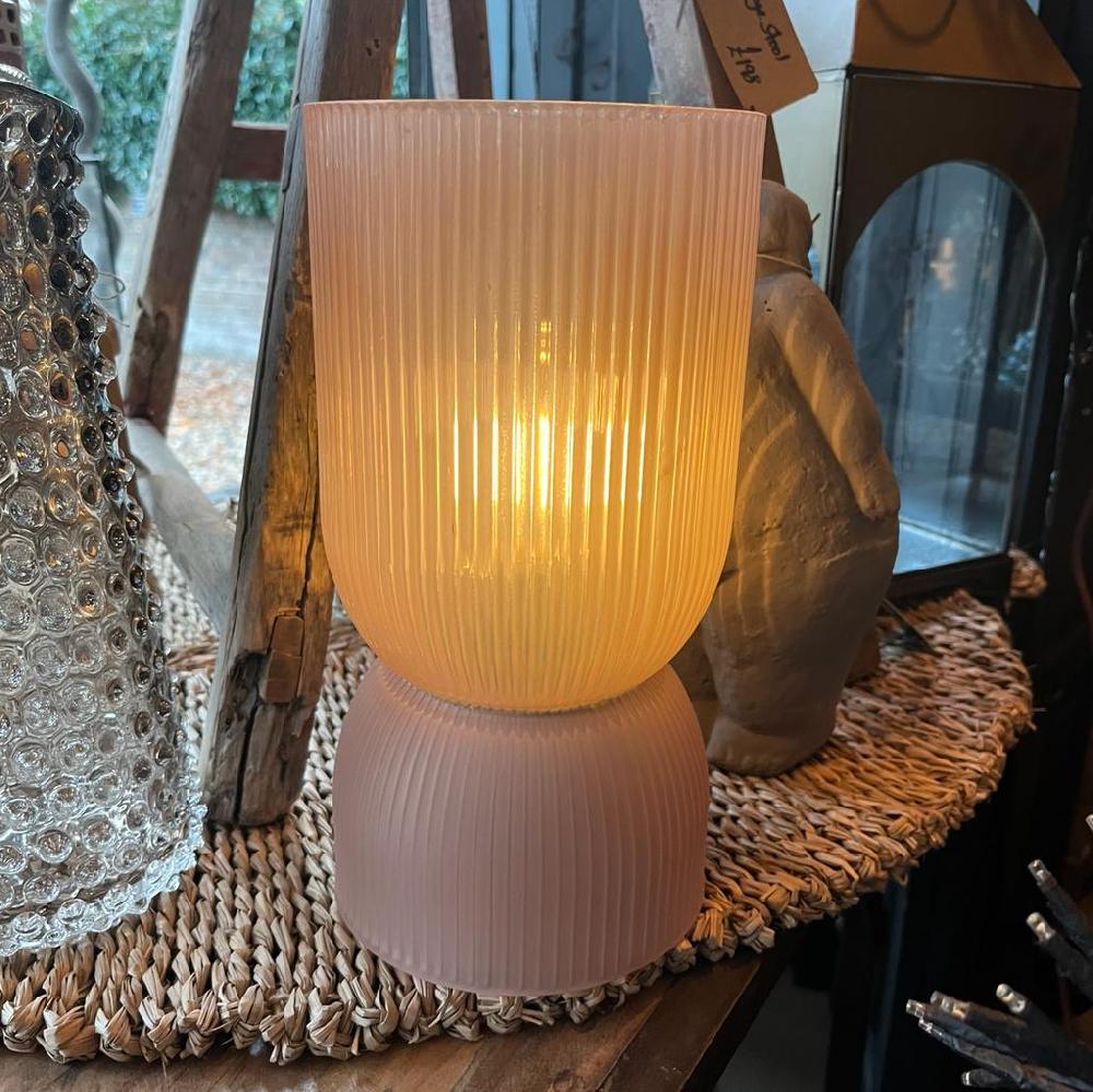 greige Use Anywhere Lamp - Boston - Frosted Old Pink - Large