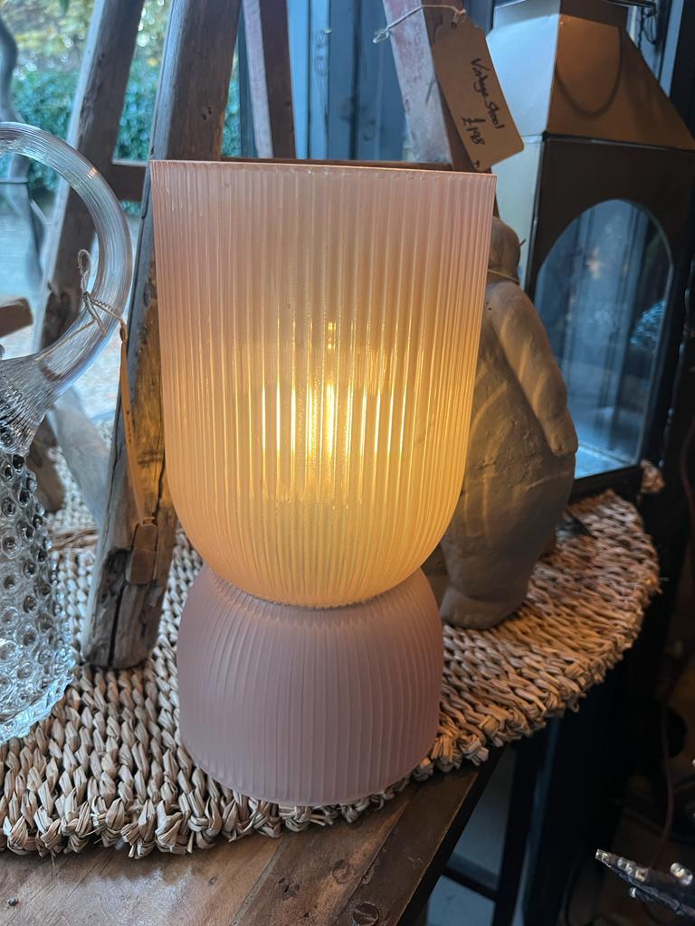 greige Use Anywhere Lamp - Boston - Frosted Old Pink - Small
