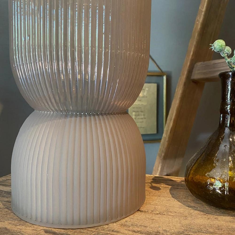 Greige Use Anywhere Lamp - Boston - Frosted Taupe Brown - Large