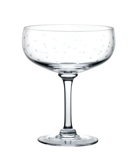 Greige Vintage Style Cocktail Glass - Boxed Set Of Four
