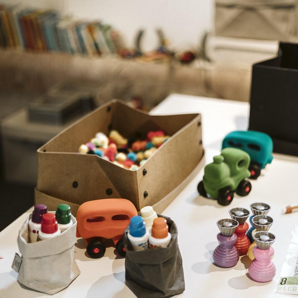 Greige Washable Paper Easy Box From Italy - Avana Brown Light Grey Or Black