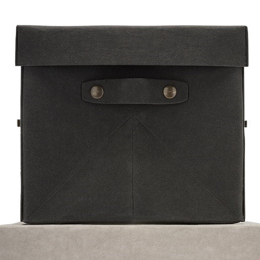 Greige Washable Paper Easy Box From Italy - Avana Brown Light Grey Or Black
