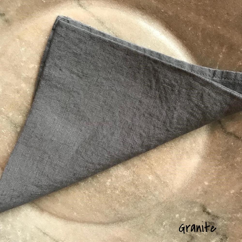 greige Washed Linen Tablecloth - Granite Natural Bronze Khaki or White